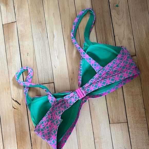 Boden pink and green patterned bikini top - Picture 4 of 4